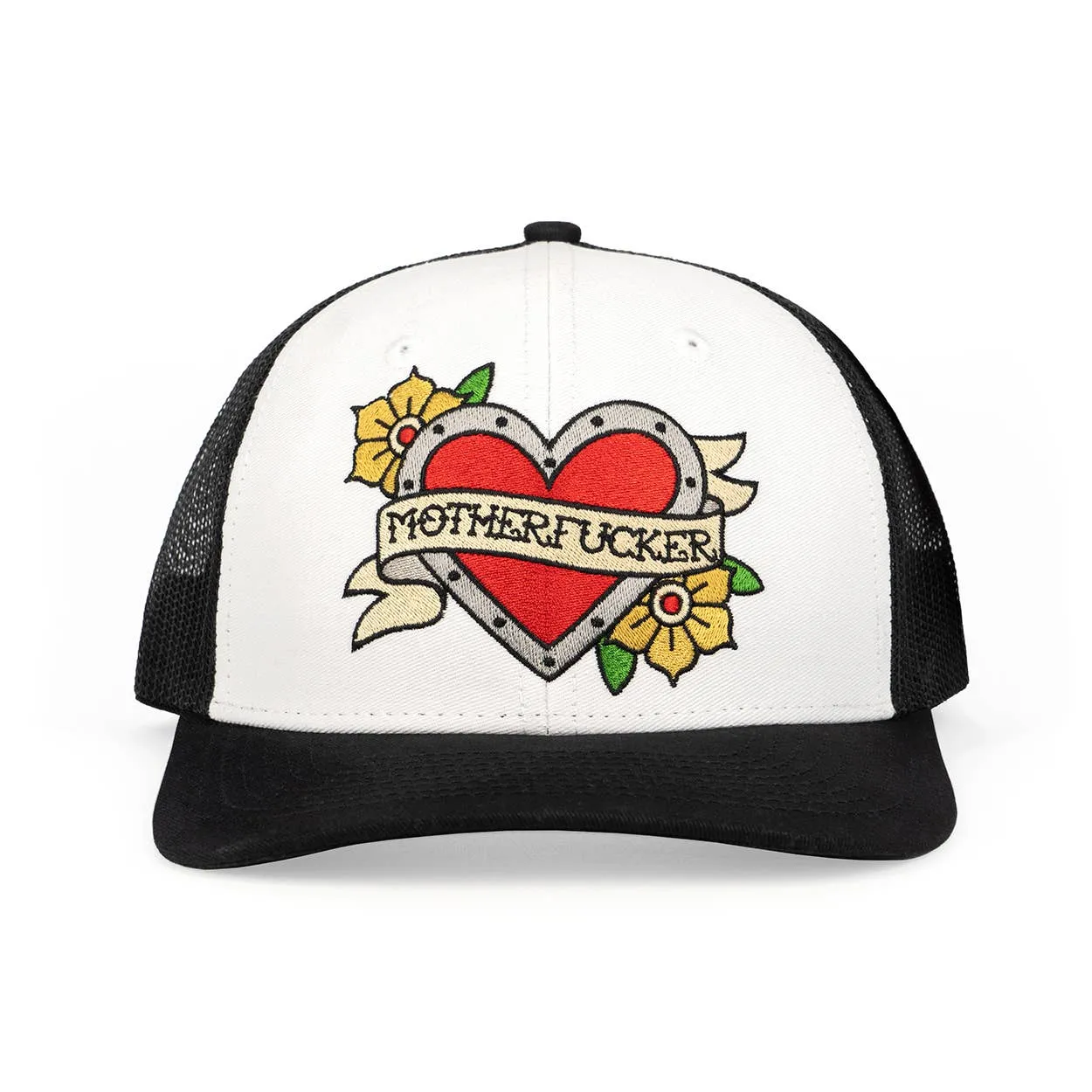 Tattoo Heart Motherfucker Trucker Hat - Bold Snapback Cap