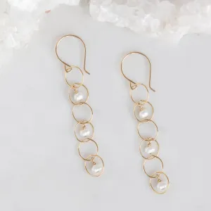 The Pearl Party Drop Earrings | Yellow Gold Filled