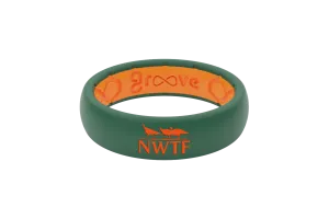 Thin NWTF Moss Green Orange Logo