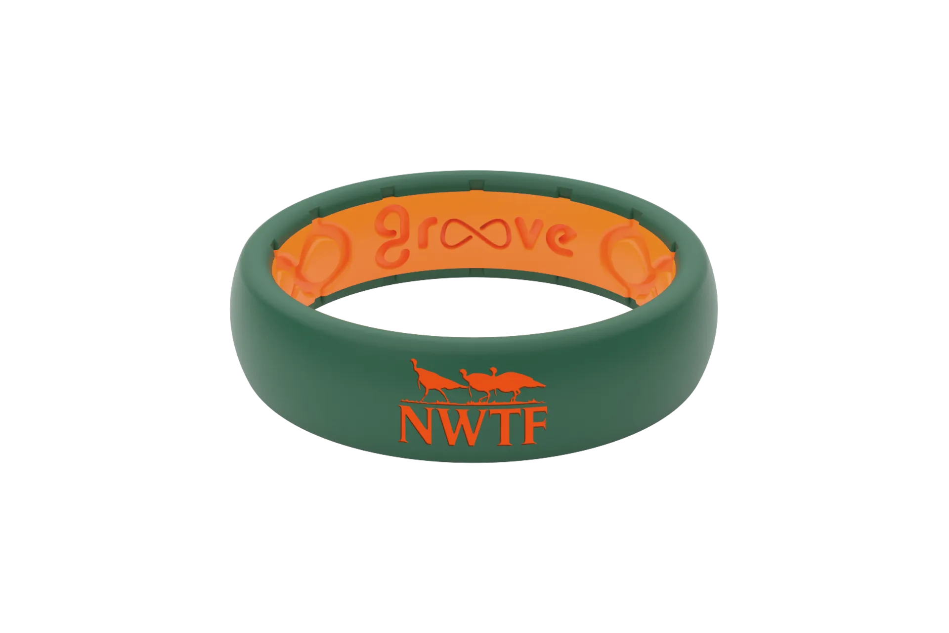 Thin NWTF Moss Green Orange Logo