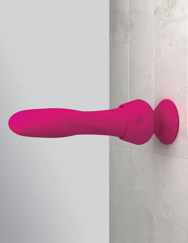 Threesome Wall Banger Deluxe Silicone Vibrator - Pink