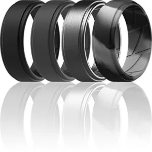 ThunderFit Silicone Wedding Ring for Men (Multiple Colors, Size 9.5-10)