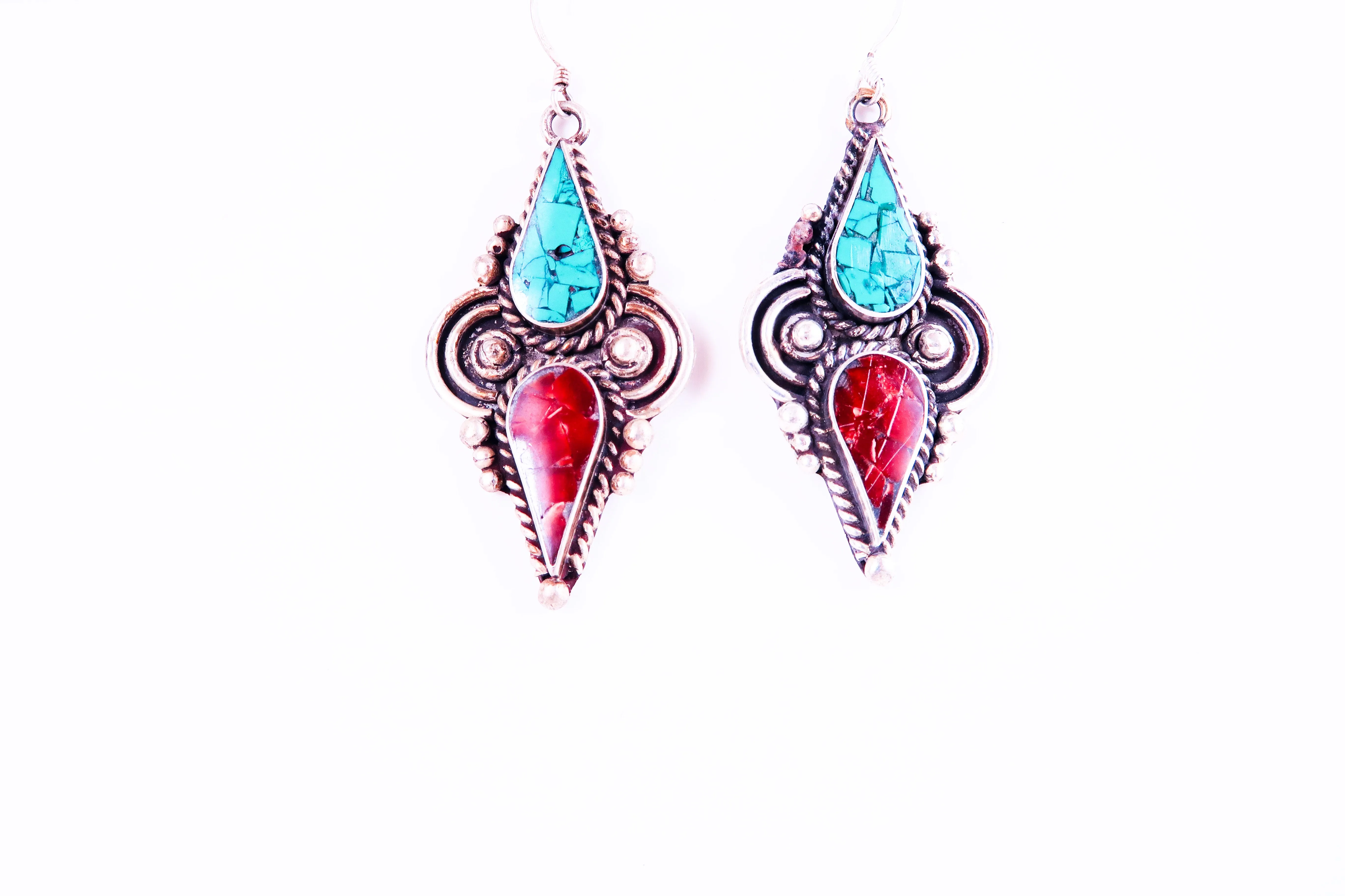 Tibetan Double Drop Earrings