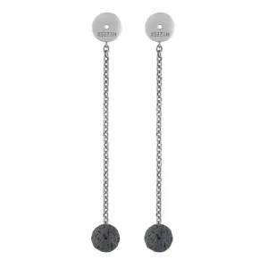 Titanium - Back-drop with lava bead 10mm
