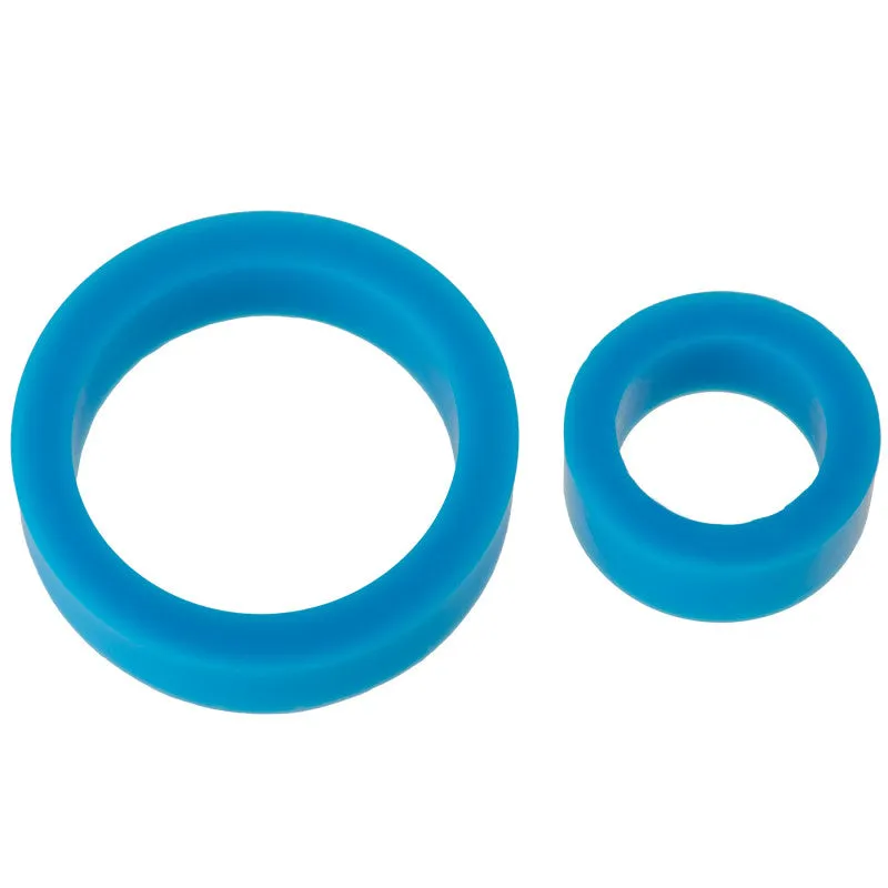 Titanmen  Ring Platinum Silicone Double Pack - Blue