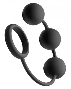 Tom of Finland Silicone  Ring With 3 Weighted Balls