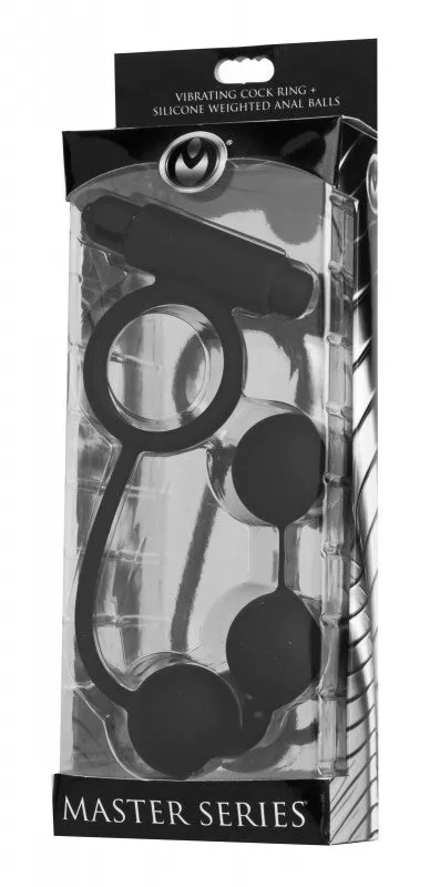 Tri-Orb Vibrating  Ring & Silicone Weighted Anal Balls