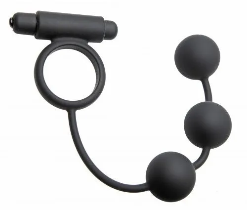 Tri-Orb Vibrating  Ring & Silicone Weighted Anal Balls