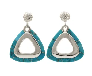 Triangle Edge Inlay Earrings