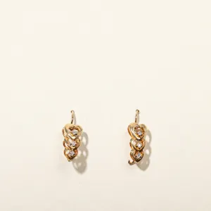 Triple Heart Diamond Earrings | 0.03ctw |