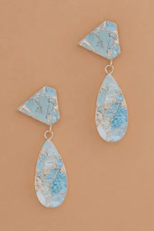Turquoise Gold Drop Earrings