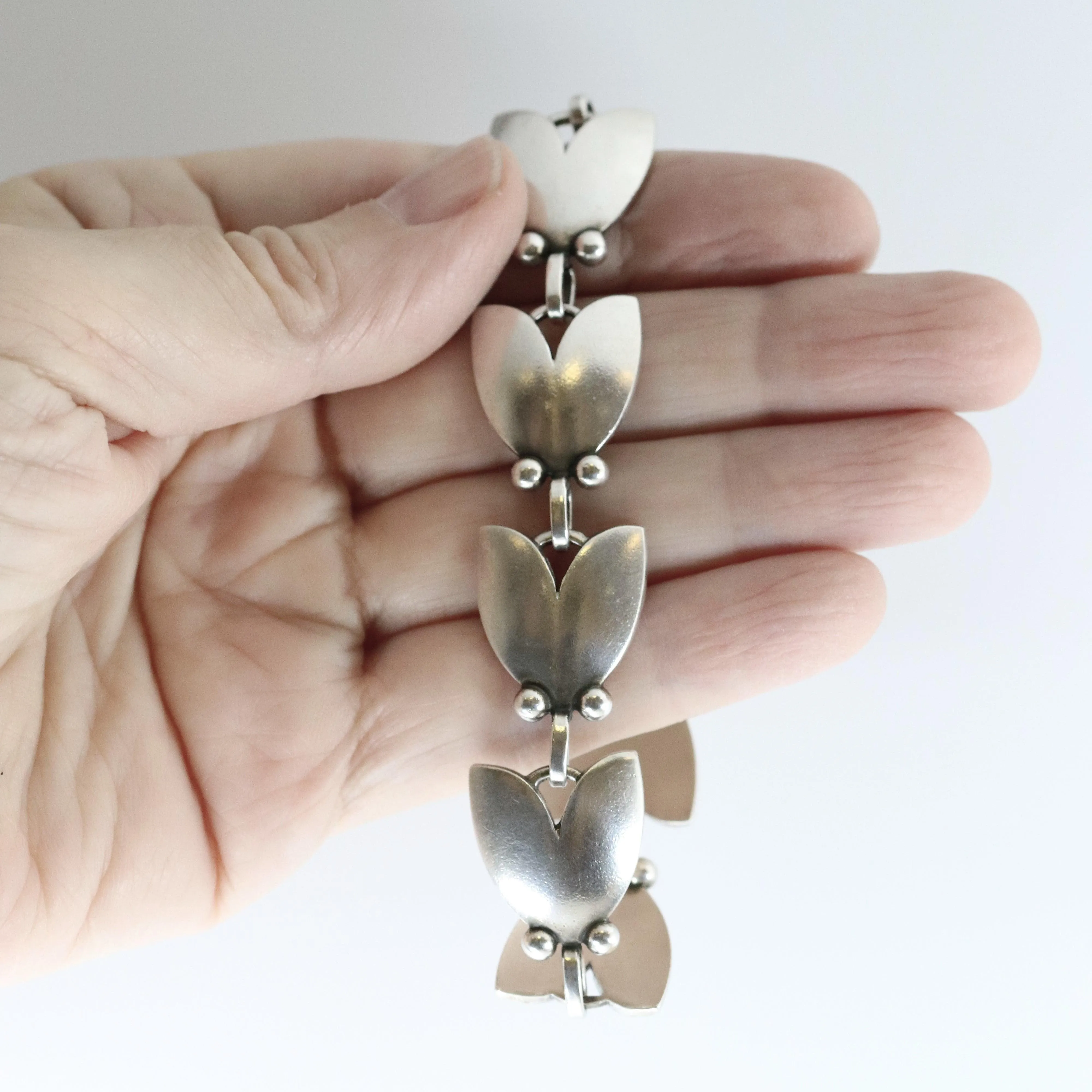 Vintage Georg Jensen Jewelry | Harald Nielsen Tulip Bracelet 93