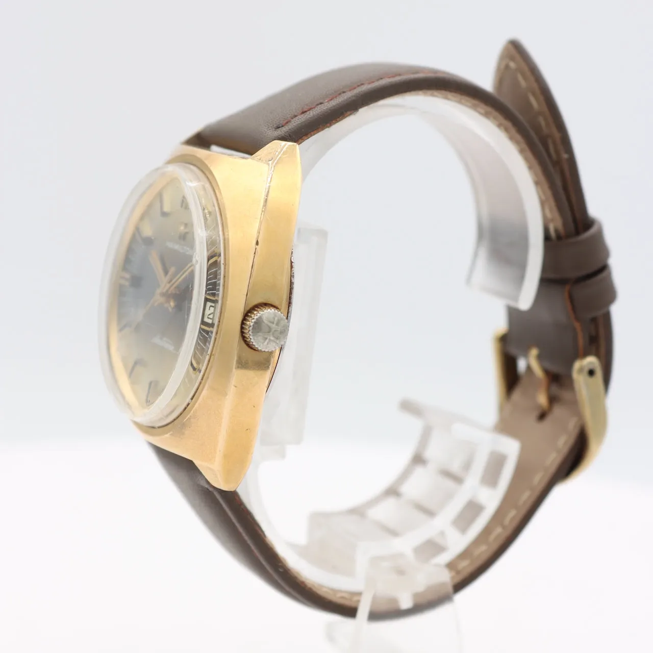 Vintage Hamilton 701010-4 Yellow Fade Dial Men's Electronic Wristwatch Gold Tone