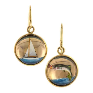 Vintage Marine Motif Essex Crystals Earrings