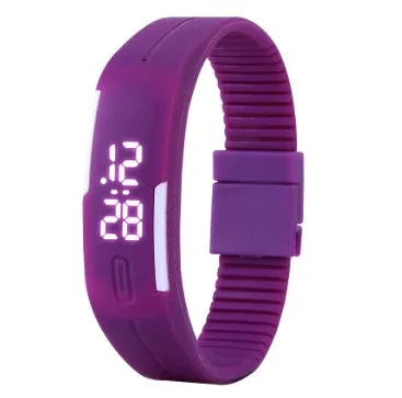 Waterproof LED Bracelet Watch Fashion Sports Watch White Light Touch Screen Electronic Student Watch