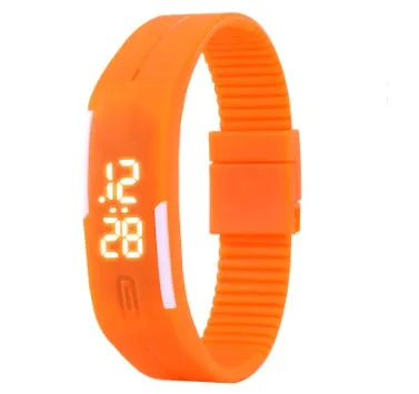 Waterproof LED Bracelet Watch Fashion Sports Watch White Light Touch Screen Electronic Student Watch