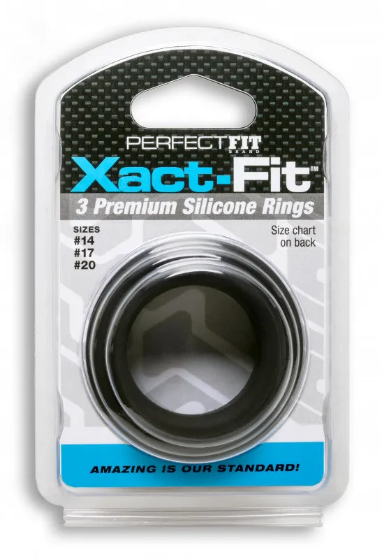 Xact- Fit 3 Premium Silicone Rings - #14, #17,   #20