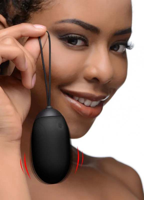 XL Silicone Remote Vibrating Egg - Black