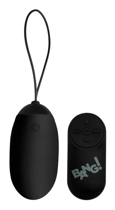 XL Silicone Remote Vibrating Egg - Black