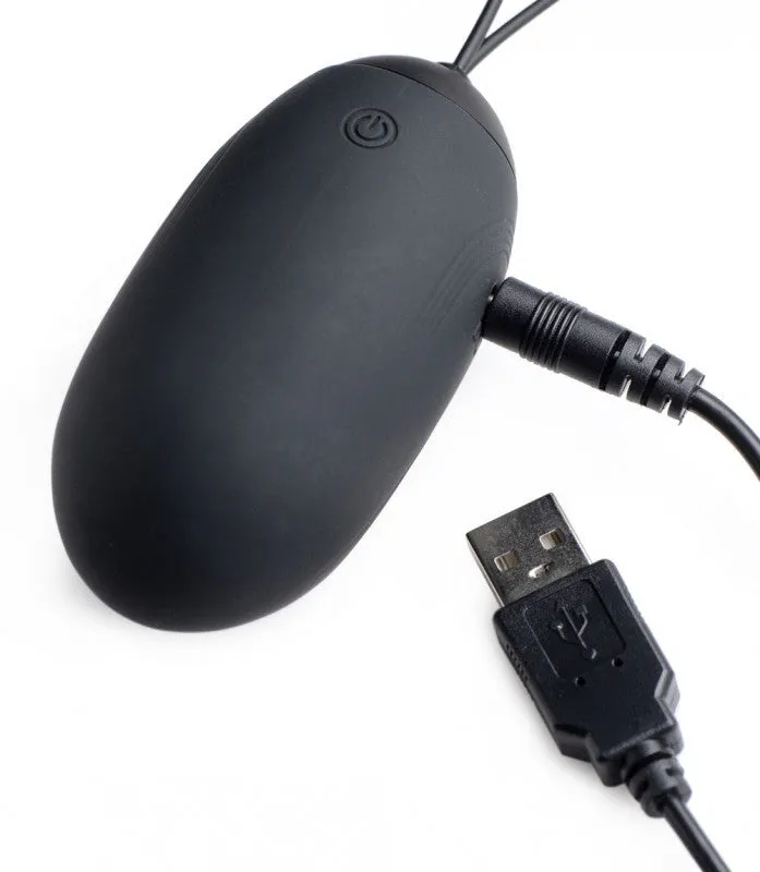XL Silicone Remote Vibrating Egg - Black