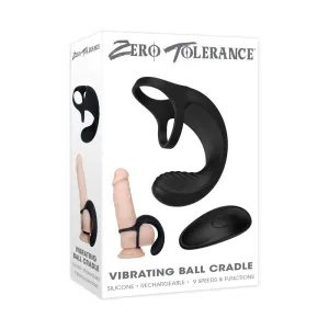 Zero Tolerance Vibrating Ball Cradle Cock Ring - Black