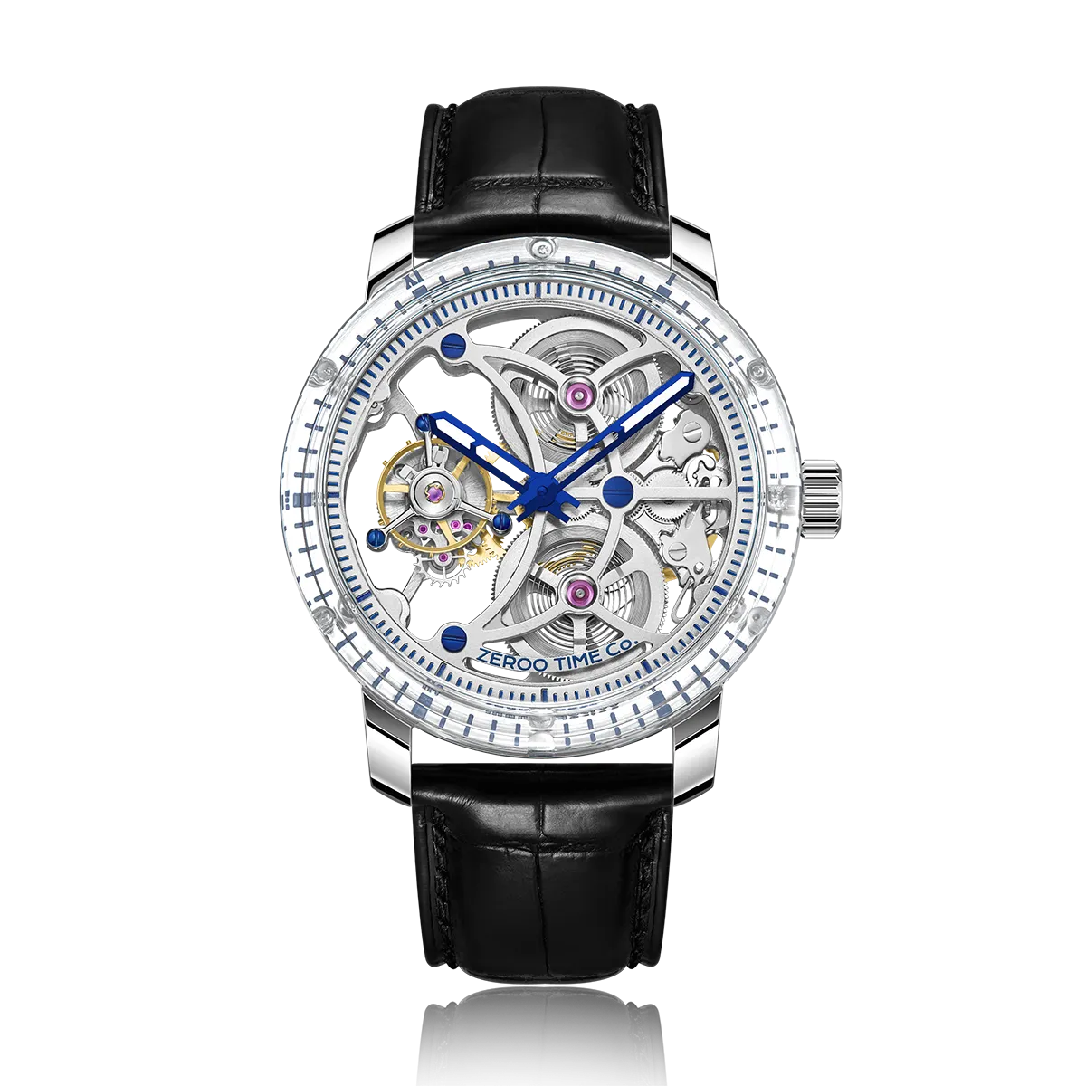 ZEROO T5 THE ARCHER FULL SKELETON TOURBILLONMANUAL TOURBILLON WATCH FOR GENTS - ZT005SSW