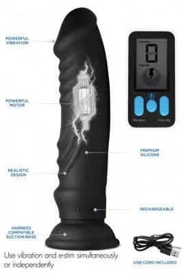 Zeus - E-Stim   Vibrating Dildo