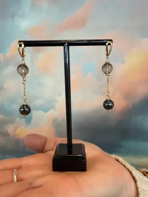 Zhanna Jewelry, Bymitel and Smokey Quartz drop earrings